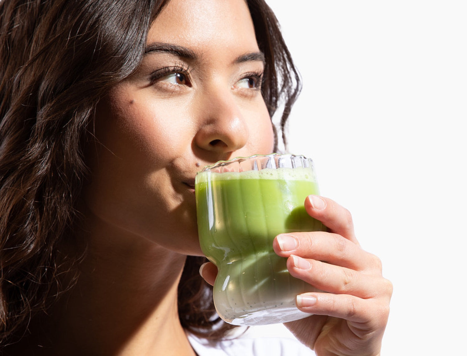 Drinking a Matcha Latte