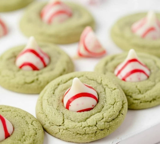  Peppermint Matcha Kisses