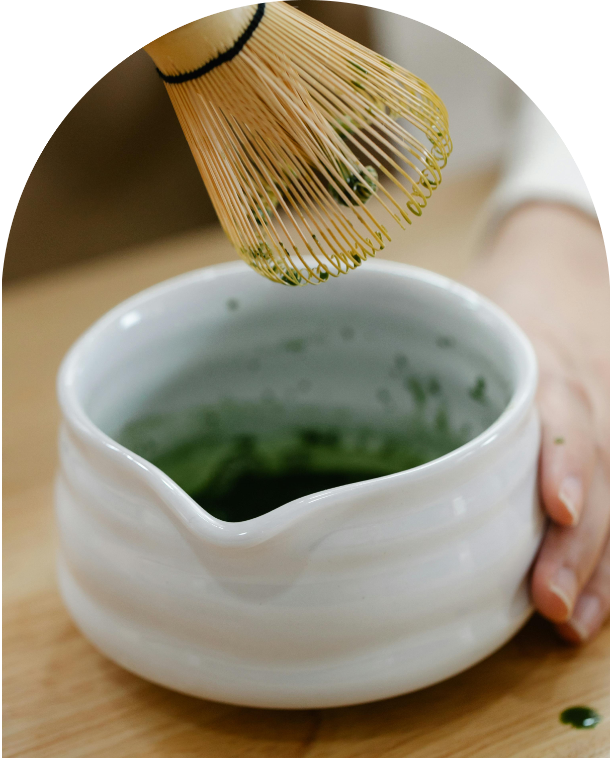 Whisking Matcha