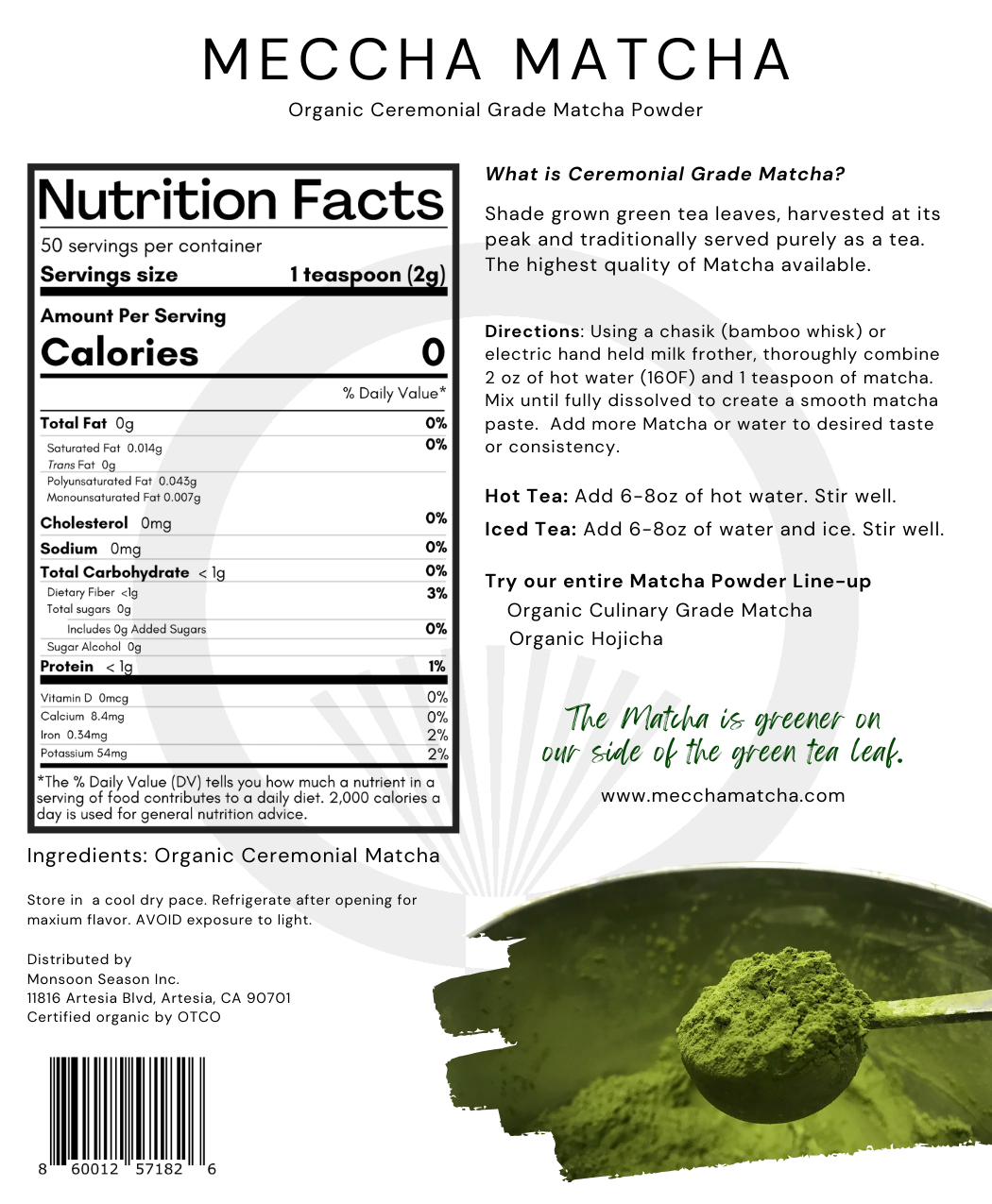 022 - Organic Ceremonial Matcha Pouch MM